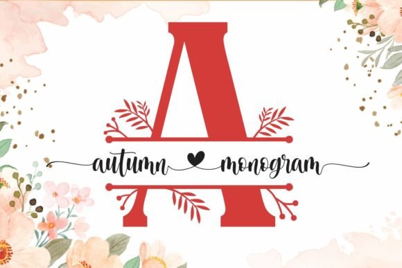 Autumn Monogram: A Warm, Hand-Crafted Font for Seasonal Designs