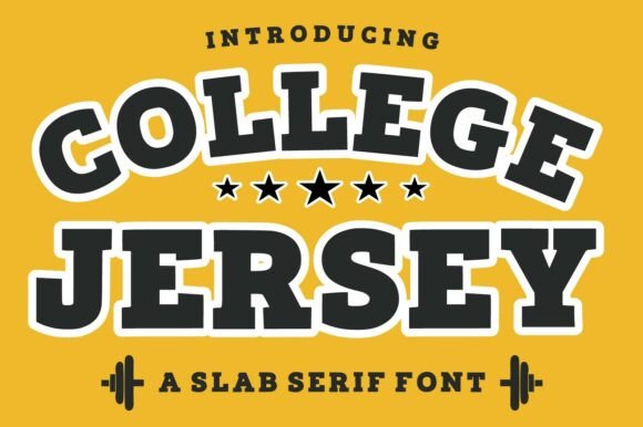 College Jersey: The Slab Serif for Authentic Sports Branding