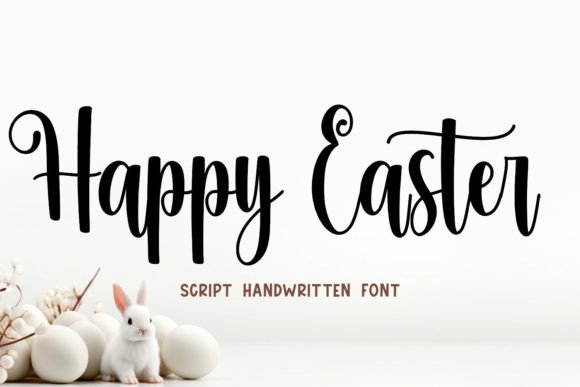 Happy Easter: A Whimsical Handwritten Typeface for Festive Design