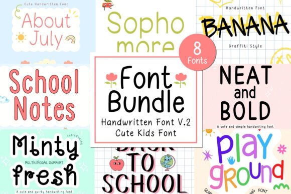 Neat & Clean Handwritten Bundle V.2: Your Go-To Font Collection