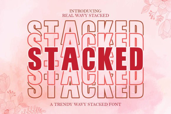 Stacked: A Groovy Font for Bold, Trendy Text Designs